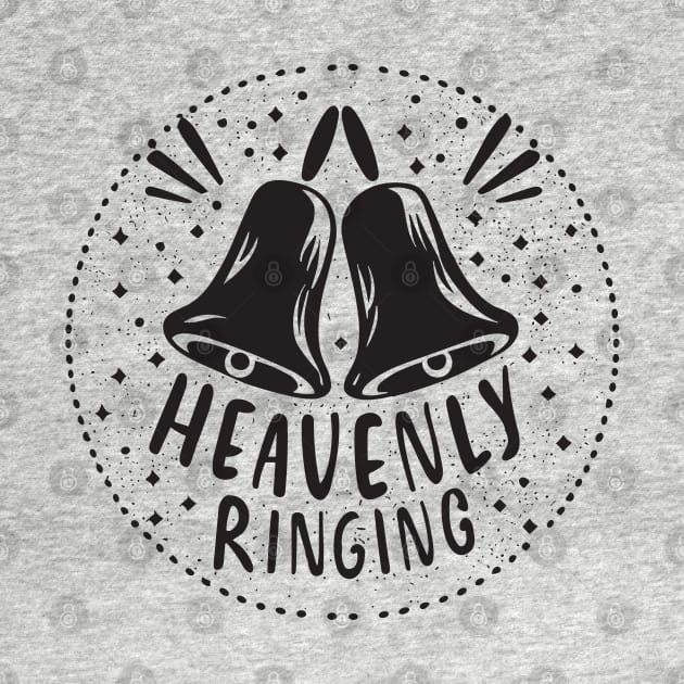 Heavenly Ringing For Handbell Ringers Choir Light Blue Background by SubtleSplit